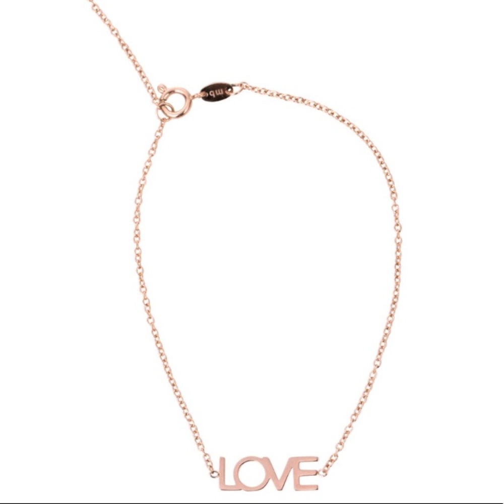 Maya Brenner ‘LOVE’ bracelet - Rose Gold